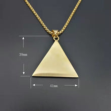 Load image into Gallery viewer, Gold Plated Necklace 24&quot; chain ancient Egypt Pyramid eye Pendant Best Gift
